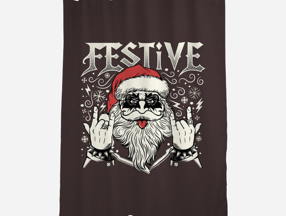 Festive Rock And Roll Santa