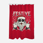 Festive Rock And Roll Santa-None-Polyester-Shower Curtain-tobefonseca