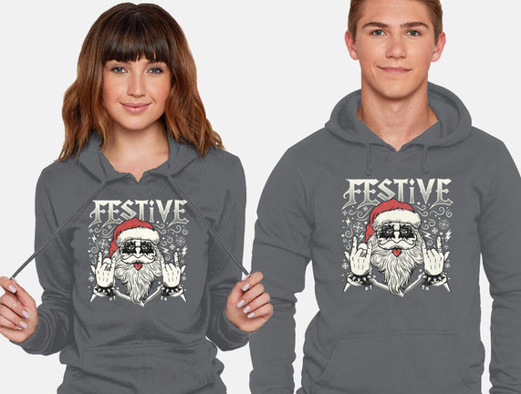 Festive Rock And Roll Santa