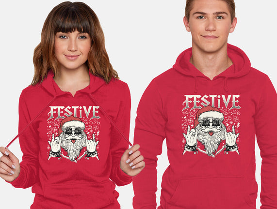Festive Rock And Roll Santa