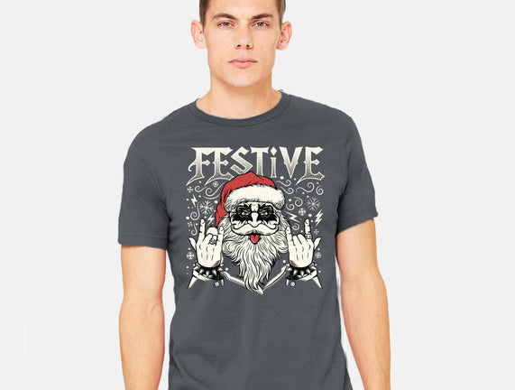 Festive Rock And Roll Santa