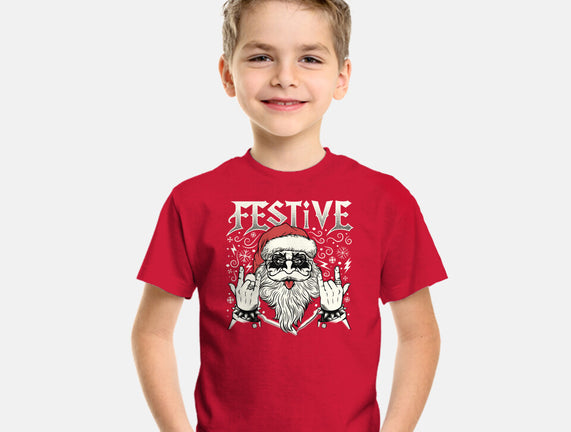 Festive Rock And Roll Santa