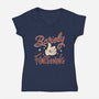 Barely Functioning-Womens-V-Neck-Tee-tobefonseca