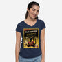 World Domination For Dummies-Womens-V-Neck-Tee-tobefonseca