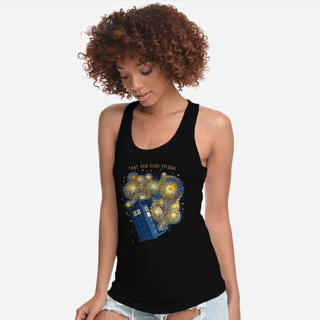 Travel Time Van Gogh Episode-Womens-Racerback-Tank-tobefonseca