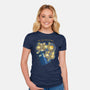 Travel Time Van Gogh Episode-Womens-Fitted-Tee-tobefonseca