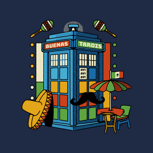 Buenas Tardis Travel Time-Womens-Fitted-Tee-tobefonseca