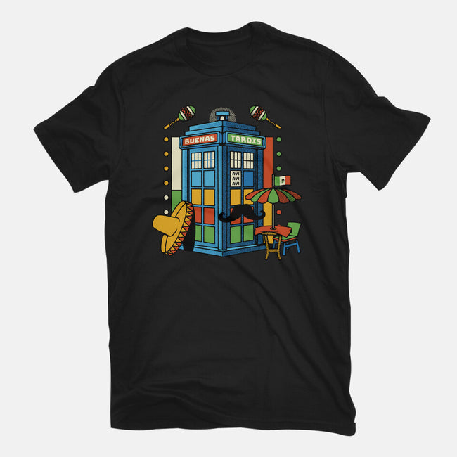 Buenas Tardis Travel Time-Mens-Basic-Tee-tobefonseca