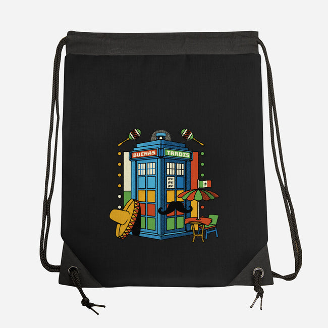 Buenas Tardis Travel Time-None-Drawstring-Bag-tobefonseca