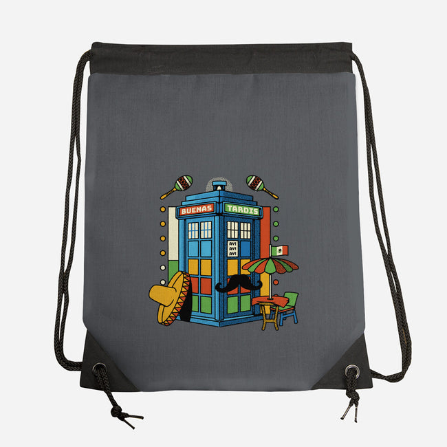 Buenas Tardis Travel Time-None-Drawstring-Bag-tobefonseca