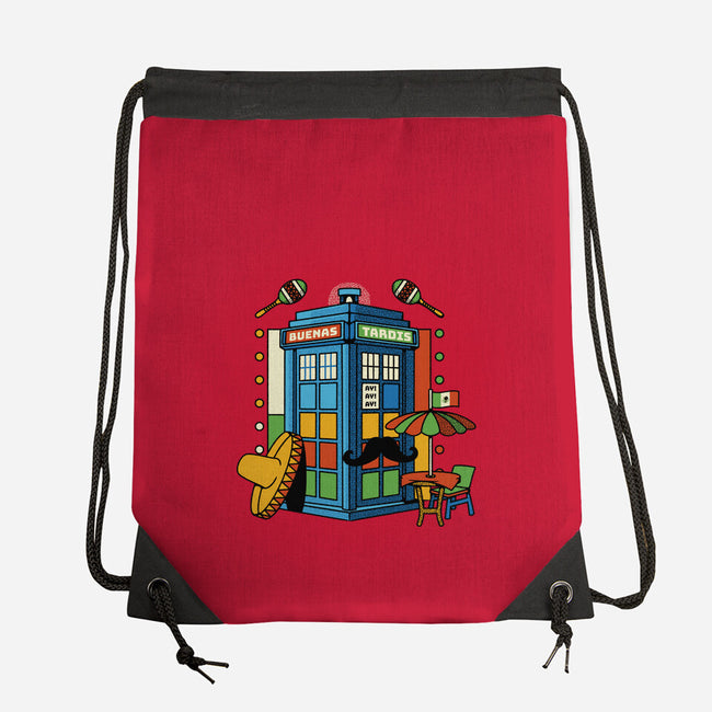 Buenas Tardis Travel Time-None-Drawstring-Bag-tobefonseca