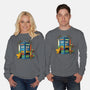Buenas Tardis Travel Time-Unisex-Crew Neck-Sweatshirt-tobefonseca