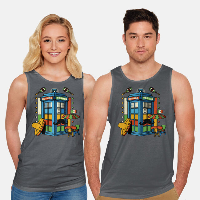 Buenas Tardis Travel Time-Unisex-Basic-Tank-tobefonseca