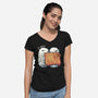 Sleeping Sushi Again-Womens-V-Neck-Tee-tobefonseca