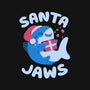 Santa Jaws Xmas Shark-Mens-Basic-Tee-tobefonseca