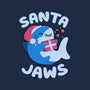 Santa Jaws Xmas Shark-Womens-Fitted-Tee-tobefonseca