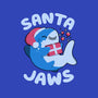 Santa Jaws Xmas Shark-Womens-Fitted-Tee-tobefonseca