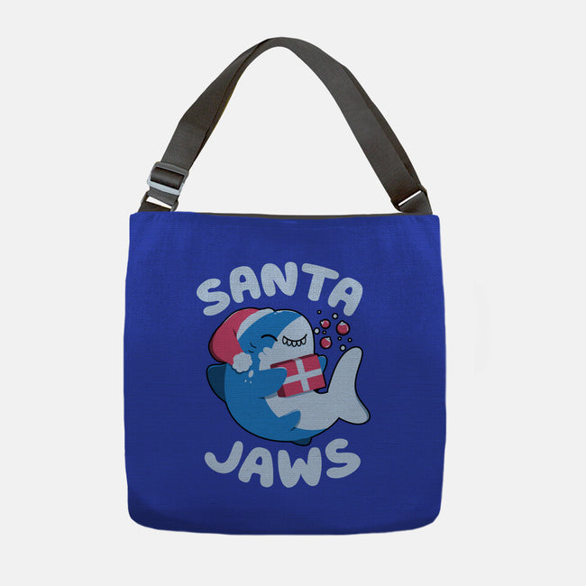 Santa Jaws Xmas Shark-None-Adjustable Tote-Bag-tobefonseca