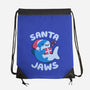 Santa Jaws Xmas Shark-None-Drawstring-Bag-tobefonseca