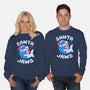Santa Jaws Xmas Shark-Unisex-Crew Neck-Sweatshirt-tobefonseca