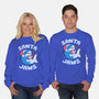 Santa Jaws Xmas Shark-Unisex-Crew Neck-Sweatshirt-tobefonseca