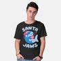 Santa Jaws Xmas Shark-Mens-Basic-Tee-tobefonseca