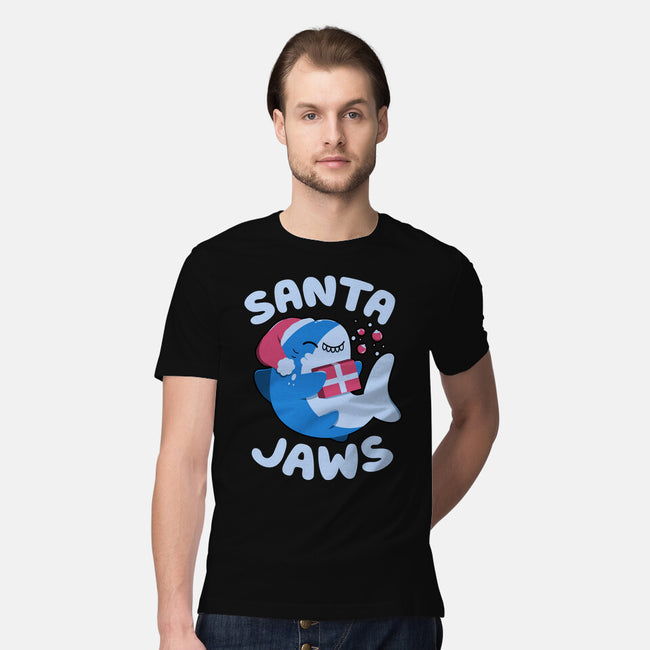 Santa Jaws Xmas Shark-Mens-Premium-Tee-tobefonseca