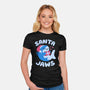 Santa Jaws Xmas Shark-Womens-Fitted-Tee-tobefonseca