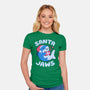 Santa Jaws Xmas Shark-Womens-Fitted-Tee-tobefonseca