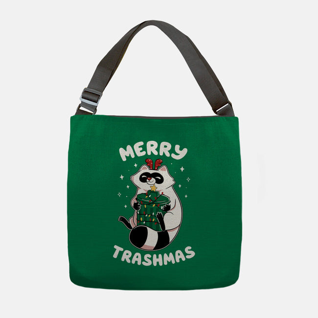 Merry Trashmas Xmas Raccoon-None-Adjustable Tote-Bag-tobefonseca