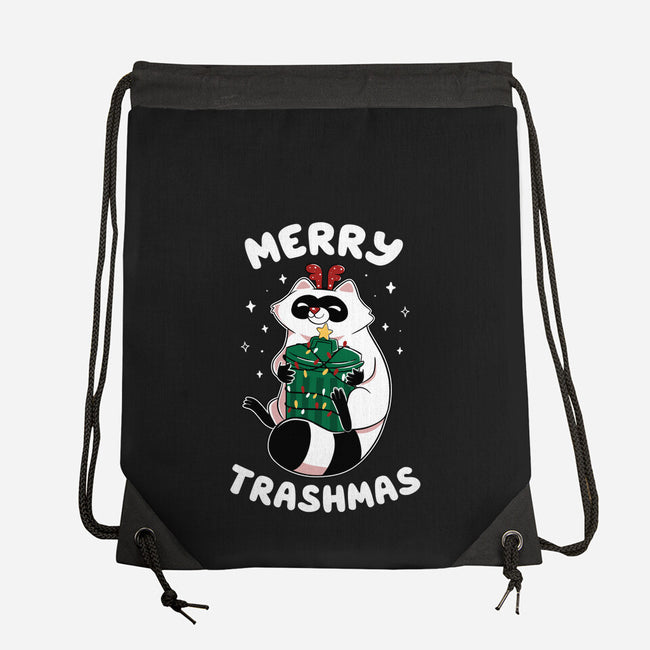 Merry Trashmas Xmas Raccoon-None-Drawstring-Bag-tobefonseca