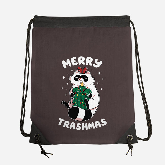 Merry Trashmas Xmas Raccoon-None-Drawstring-Bag-tobefonseca