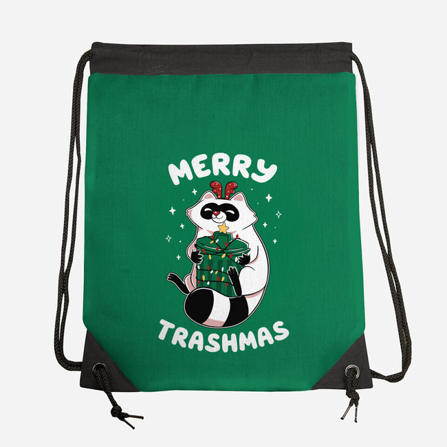 Merry Trashmas Xmas Raccoon-None-Drawstring-Bag-tobefonseca