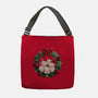 Kitty Garland Cat Christmas-None-Adjustable Tote-Bag-tobefonseca