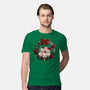 Kitty Garland Cat Christmas-Mens-Premium-Tee-tobefonseca