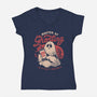 Master Of Ghosting-Womens-V-Neck-Tee-eduely