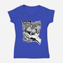 Pygmy Hippo Queen-Womens-V-Neck-Tee-palmstreet