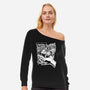 Pygmy Hippo Queen-Womens-Off Shoulder-Sweatshirt-palmstreet