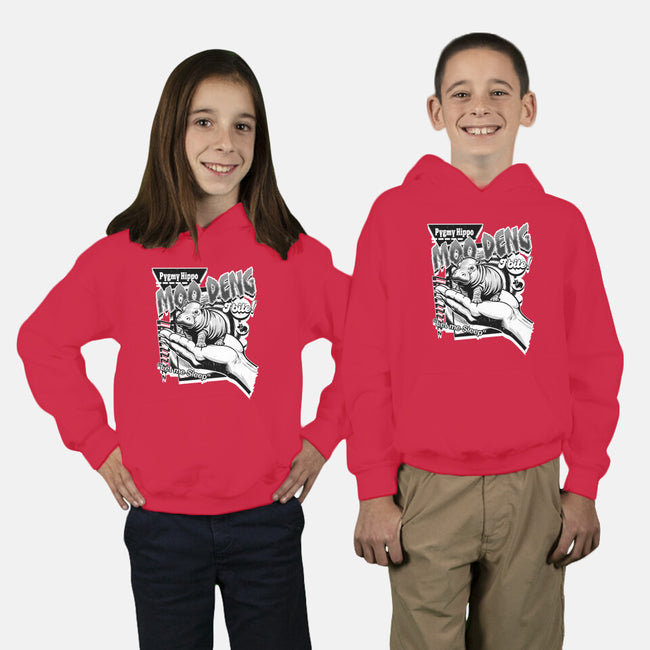 Pygmy Hippo Queen-Youth-Pullover-Sweatshirt-palmstreet