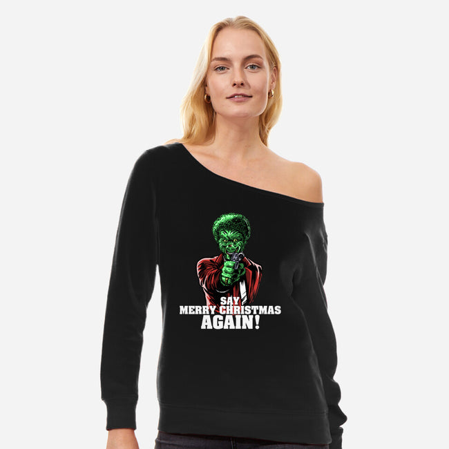 Say It Again-Womens-Off Shoulder-Sweatshirt-zascanauta