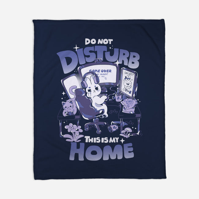 Do Not Disturb Gamer Bunny-None-Fleece-Blanket-yumie