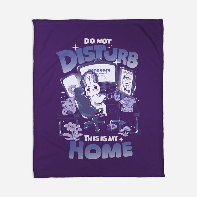 Do Not Disturb Gamer Bunny-None-Fleece-Blanket-yumie