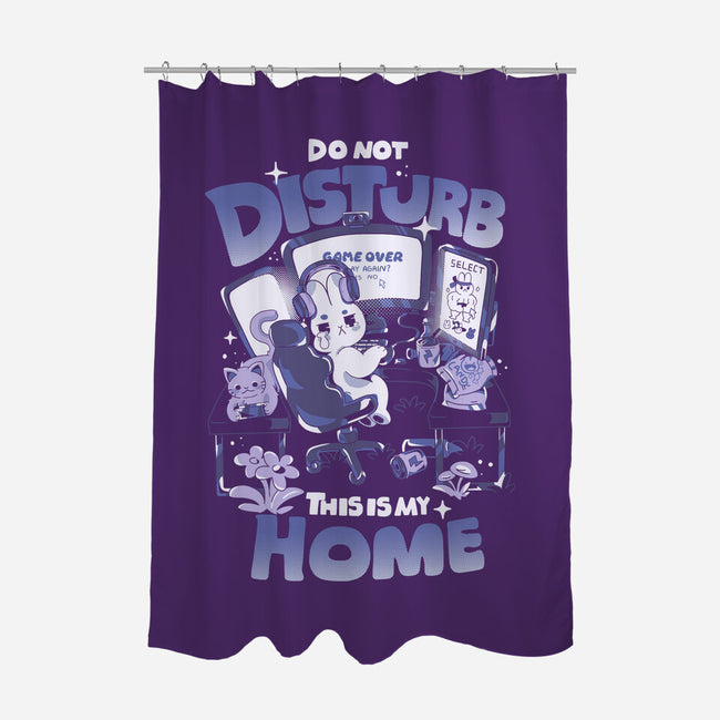 Do Not Disturb Gamer Bunny-None-Polyester-Shower Curtain-yumie