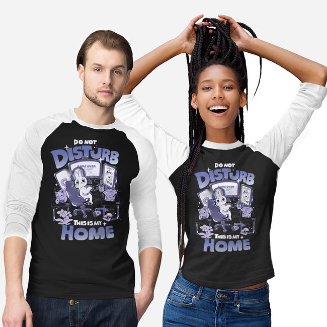 Do Not Disturb Gamer Bunny-Unisex-Baseball-Tee-yumie