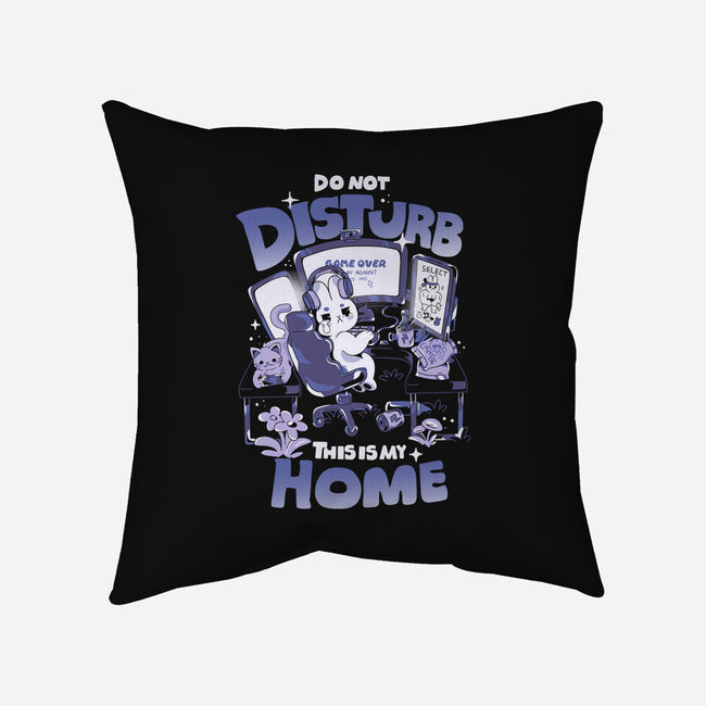 Do Not Disturb Gamer Bunny-None-Removable Cover w Insert-Throw Pillow-yumie