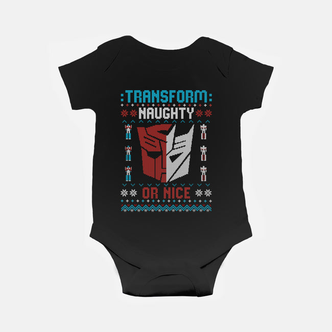 Transform Naughty Or Nice-Baby-Basic-Onesie-NMdesign