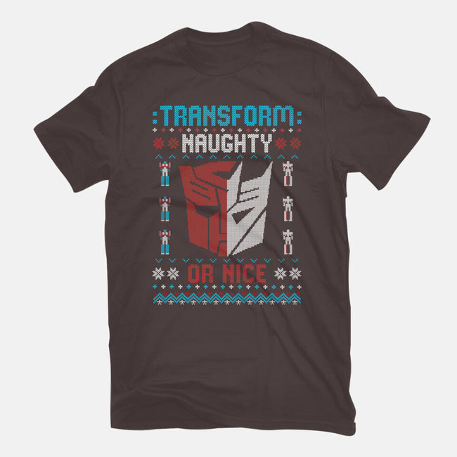 Transform Naughty Or Nice-Mens-Basic-Tee-NMdesign