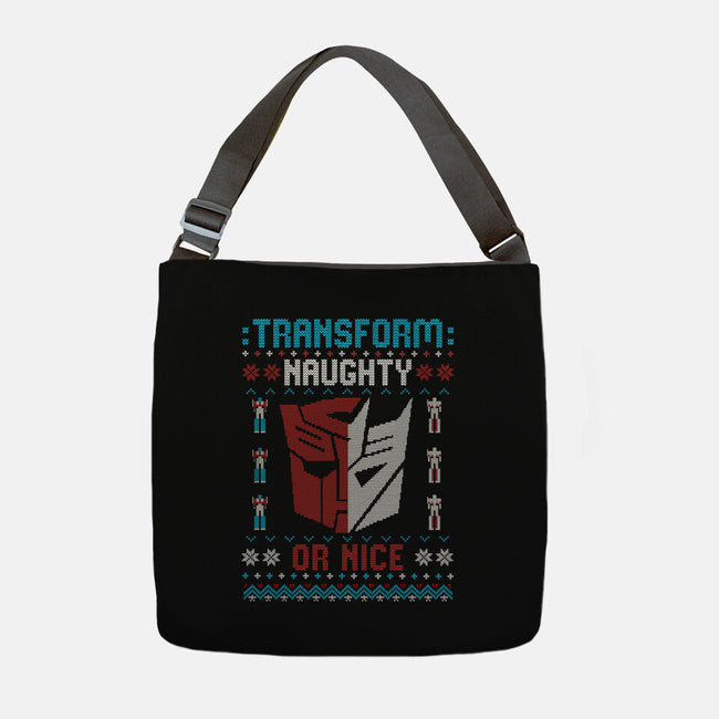 Transform Naughty Or Nice-None-Adjustable Tote-Bag-NMdesign