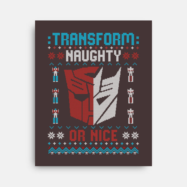 Transform Naughty Or Nice-None-Stretched-Canvas-NMdesign