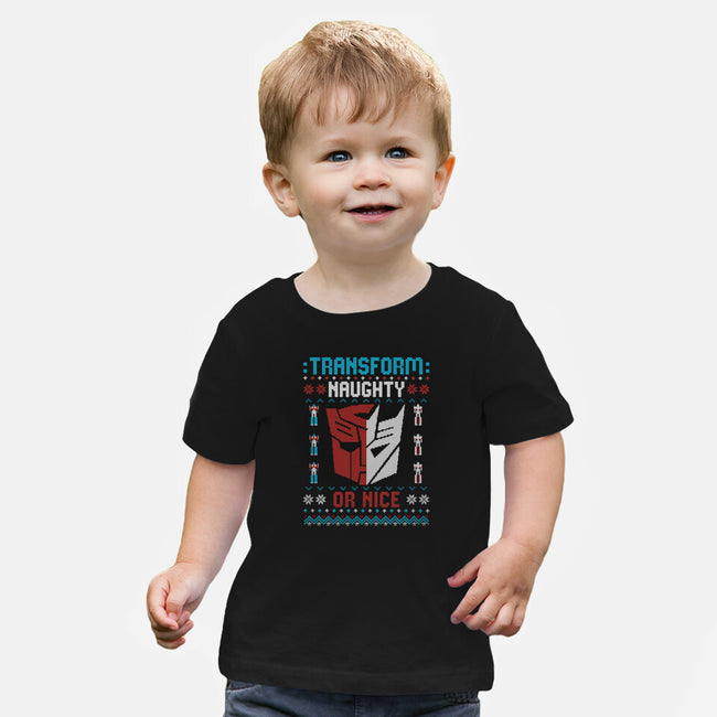 Transform Naughty Or Nice-Baby-Basic-Tee-NMdesign